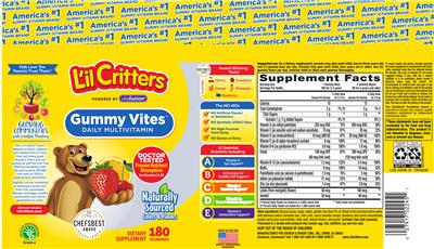 Photo of the L'il Critters Gummy Vites Daily Multivitamin label
