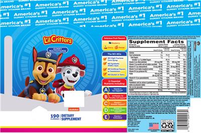 Photo of the L'il Critters Gummy Multivitamin label
