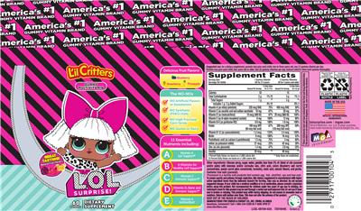 Photo of the L'il Critters Gummy Multivitamin L.O.L. Surprise! label