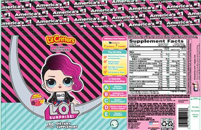 Photo of the L'il Critters Gummy Multivitamin L.O.L. Surprise! label