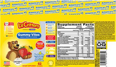 Photo of the L'il Critters Gummy Vites Daily Multivitamin label