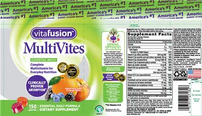Photo of the vitafusion MultiVites label