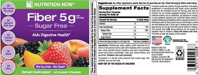 Photo of the Nutrition Now Fiber 5 g label