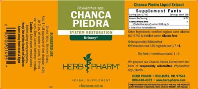 Photo of the Herb Pharm Chanca Piedra label