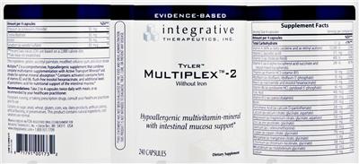 Photo of the Integrative Therapeutics Multiplex-2 without Iron label