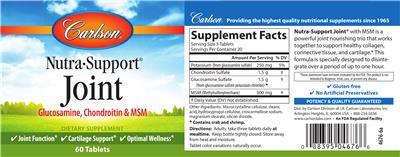 Product label for Nutra-Support Joint