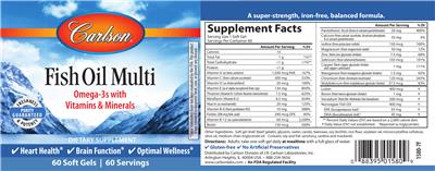 Photo of the Carlson Fish Oil Multi label