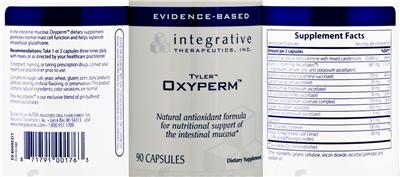 Photo of the Integrative Therapeutics Oxyperm label