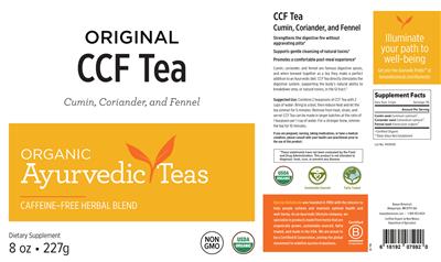 Photo of the Banyan Botanicals Original CCF Tea label
