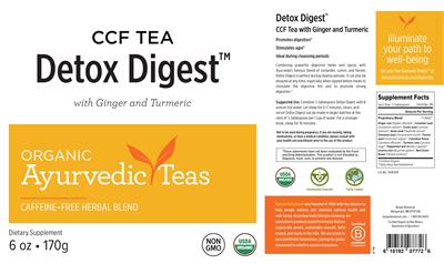 Photo of the Banyan Botanicals CCF Tea Detox Digest label