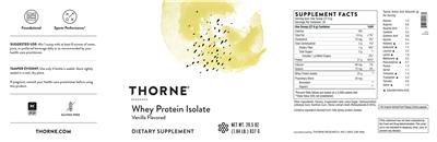Whey Protein Isolate Vanilla Flavored