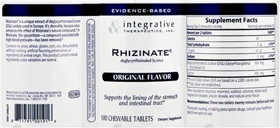 Photo of the Integrative Therapeutics Rhizinate Original Flavor label