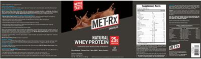 Product label image for Natural Whey Protein Chocolate