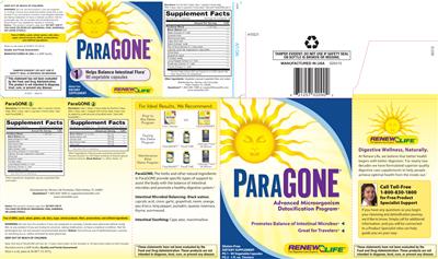 Photo of the Renew Life ParaGONE 1 label