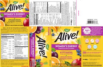 Photo of the Nature's Way Alive! Once Daily Women's Energy label