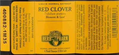 Photo of the Herb Pharm Red Clover label