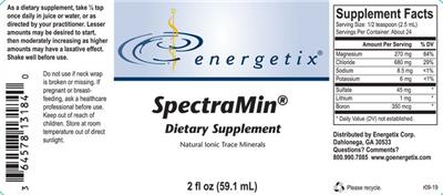 Photo of the Energetix SpectraMin label