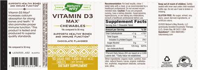 Vitamin D3 Max Chewables 5,000 IU (125 mcg) Chocolate Flavored