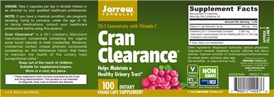 Photo of the Jarrow Formulas Cran Clearance label