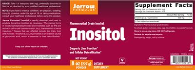 Photo of the Jarrow Formulas Inositol Powder label