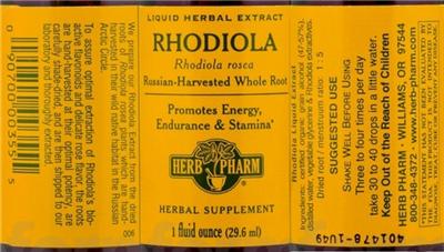 Photo of the Herb Pharm Rhodiola label