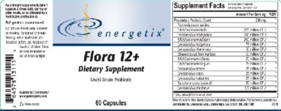 Photo of the Energetix Flora 12+ label
