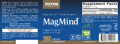 Photo of the Jarrow Formulas MagMind label