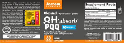 Photo of the Jarrow Formulas QH-absorb + PQQ label