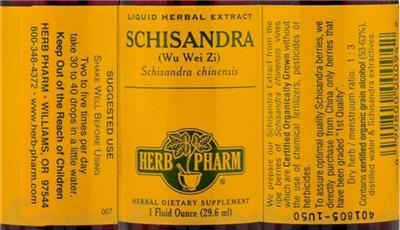 Photo of the Herb Pharm Schisandra label