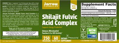 Shilajit Fulvic Acid Complex 250 mg