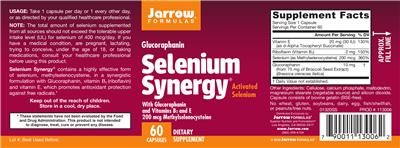 Photo of the Jarrow Formulas Selenium Synergy label