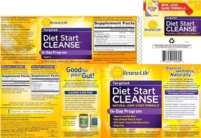 Photo of the Renew Life Diet Start Cleanse Targeted Part 2 label
