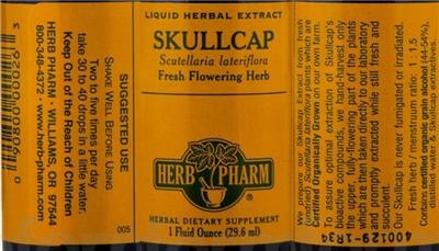 Photo of the Herb Pharm Skullcap label
