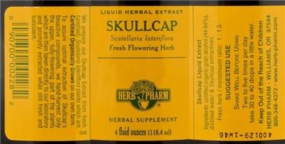 Photo of the Herb Pharm Skullcap label