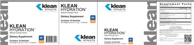 Photo of the Klean Athlete Klean Hydration Natural Orange Flavor label
