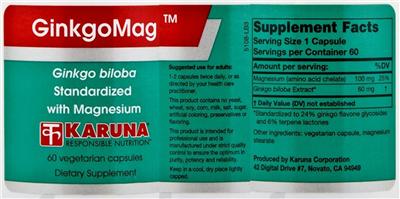 Photo of the Karuna GinkgoMag label