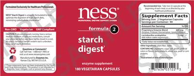 Label of Formula 2 Starch Digest