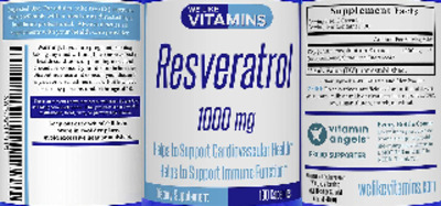 Photo of the We Like Vitamins Resveratrol 1000 mg label