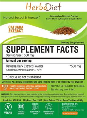Photo of the Herbadiet Catuaba Extract label