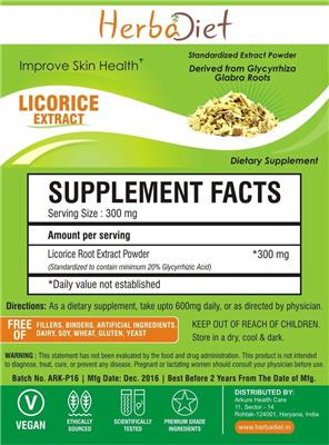 Photo of the Herbadiet Licorice Extract label