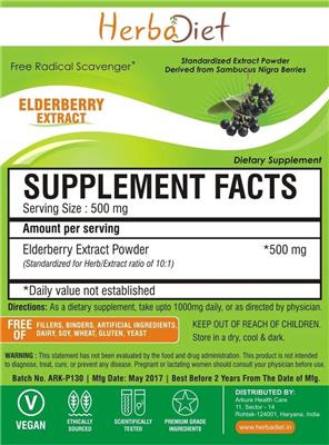 Photo of the Herbadiet Elderberry Extract label