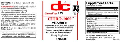 Photo of the DC Citro-1000 label