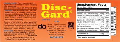 Photo of the DC Disc-Gard label