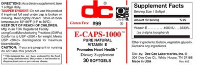 Photo of the DC E-Caps-1000 label