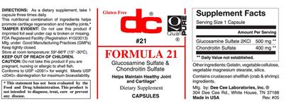 Photo of the DC Formula 21 label