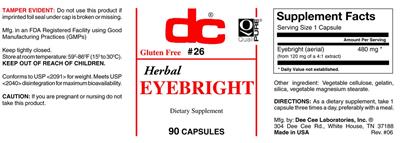 Photo of the DC Eyebright label