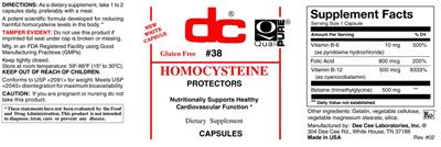 Photo of the DC Homocysteine label