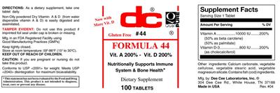 Photo of the DC Formula 44 label