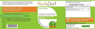Photo of the Herbadiet Horse Chestnut label