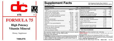 Photo of the DC Formula 75 label